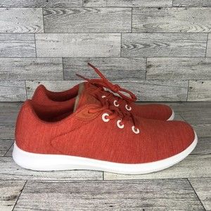 Merinos Shoes Merino Wool Sneakers Orange Lace Up Women’s Size 8 NWOT